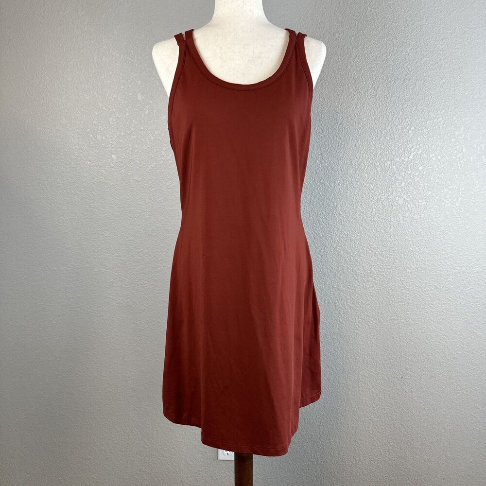 Title Nine Cirque De‎ La Vie Dress with Built in Bra Size L Fired Brick Red